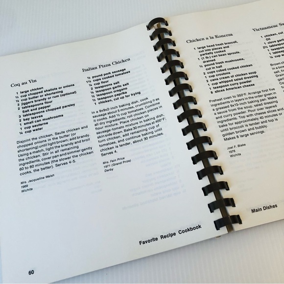 Vintage Cookbook "The Wichita Eagle Favorite Recipe Cookbook" 1980 Kansas VTG - Picture 7 of 10
